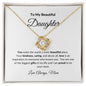To My Beautiful Daughter Love Knot Necklace