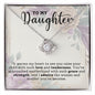To My Daughter Love Knot Necklace