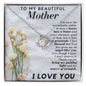 To My Beautiful Mother Love Knot Necklace