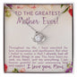 To The Greatest Mother Ever Love Knot Necklace