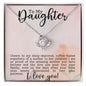 To My Daughter Love Knot Necklace