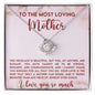 To The Most Loving Mother Love Knot Necklace