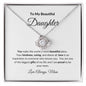 To My Beautiful Daughter Love Knot Necklace