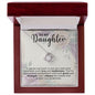 To My Daughter Love Knot Necklace