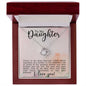 To My Daughter Love Knot Necklace