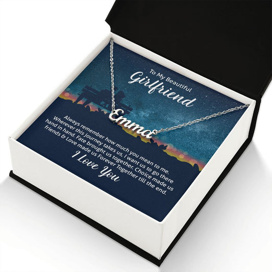 To My Beautiful Girlfriend| Name Necklace