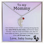 To My Mommy Engraved Baby Feet with Birthstone