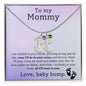 To My Mommy Engraved Baby Feet with Birthstone