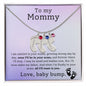 To My Mommy Engraved Baby Feet with Birthstone