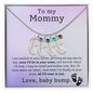 To My Mommy Engraved Baby Feet with Birthstone
