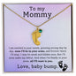 To My Mommy Engraved Baby Feet with Birthstone