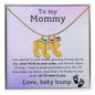 To My Mommy Engraved Baby Feet with Birthstone