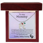 To My Mommy Engraved Baby Feet with Birthstone
