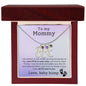To My Mommy Engraved Baby Feet with Birthstone