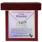 To My Mommy Engraved Baby Feet with Birthstone
