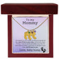 To My Mommy Engraved Baby Feet with Birthstone
