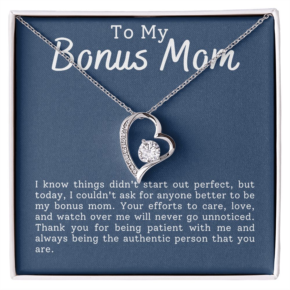 To My Bonus Mom Forever Love Necklace