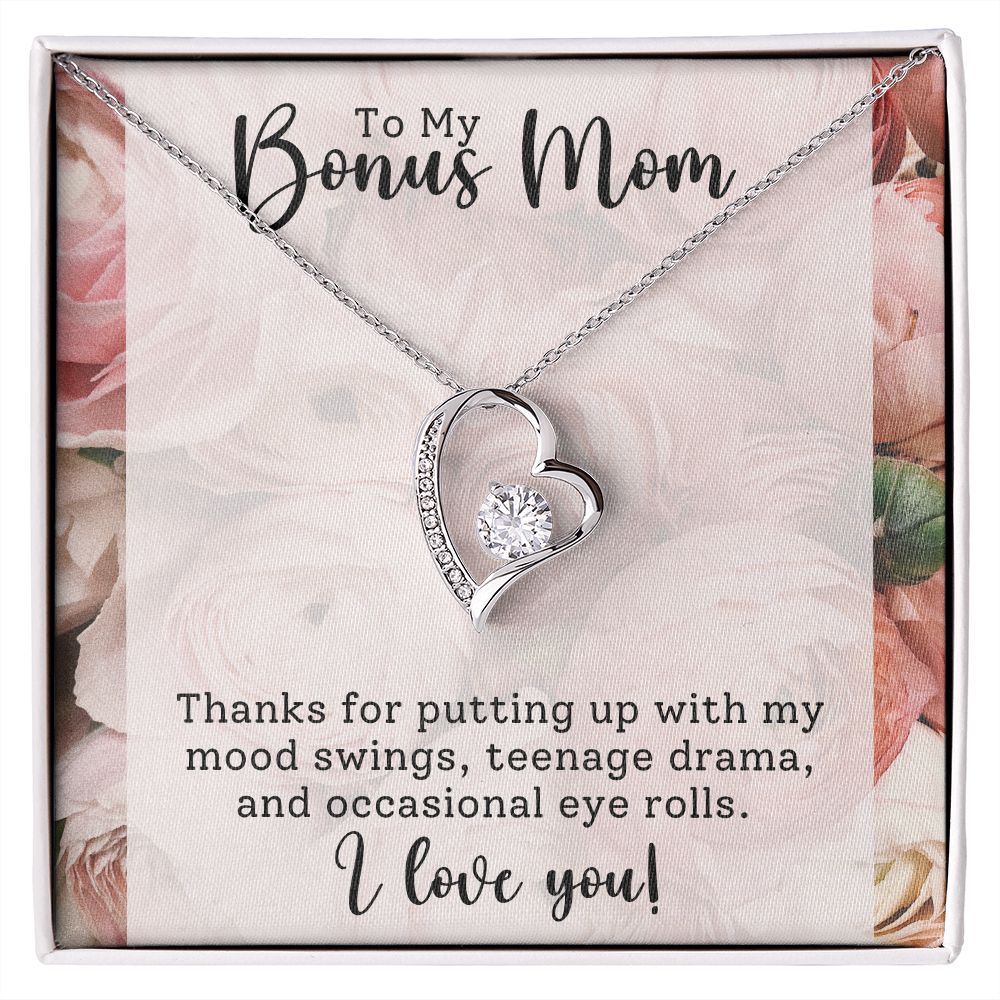 To My Bonus Mom Forever Love Necklace