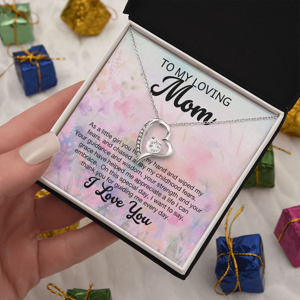 To My Loving Mom Forever Love Necklace