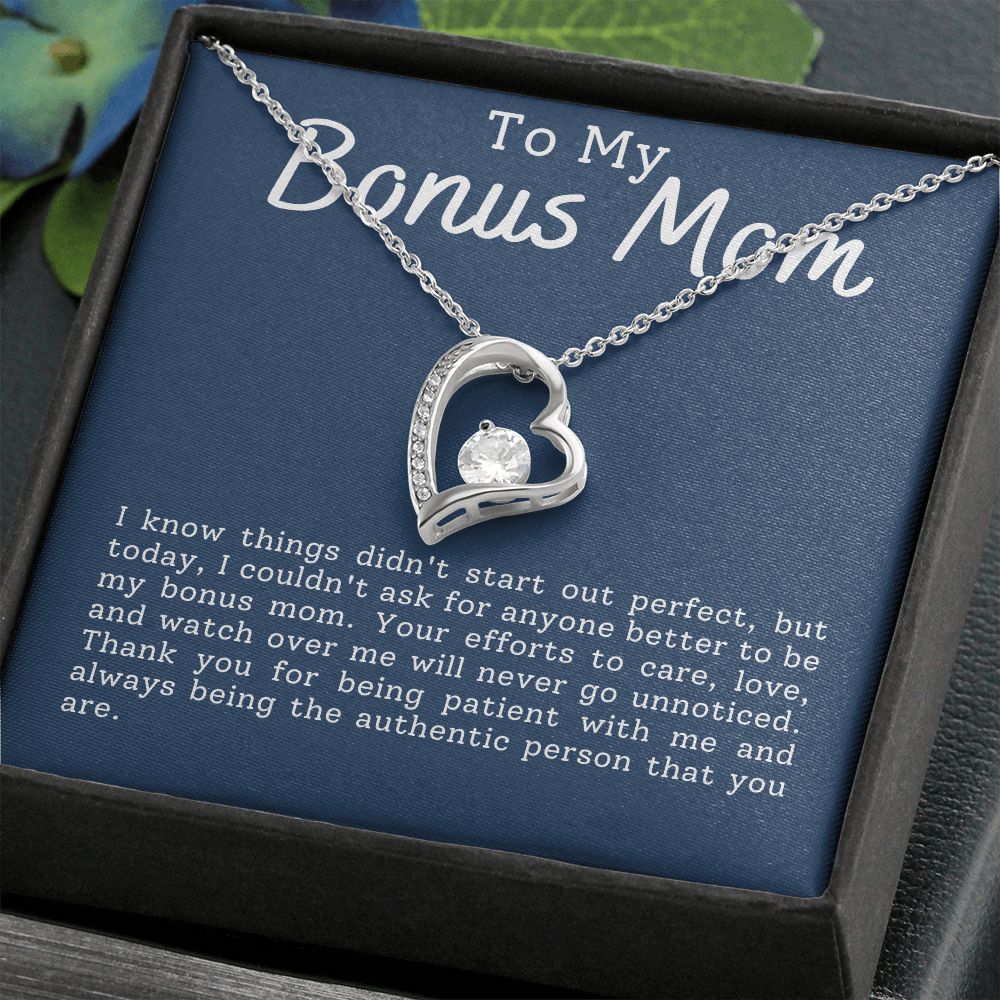 To My Bonus Mom Forever Love Necklace