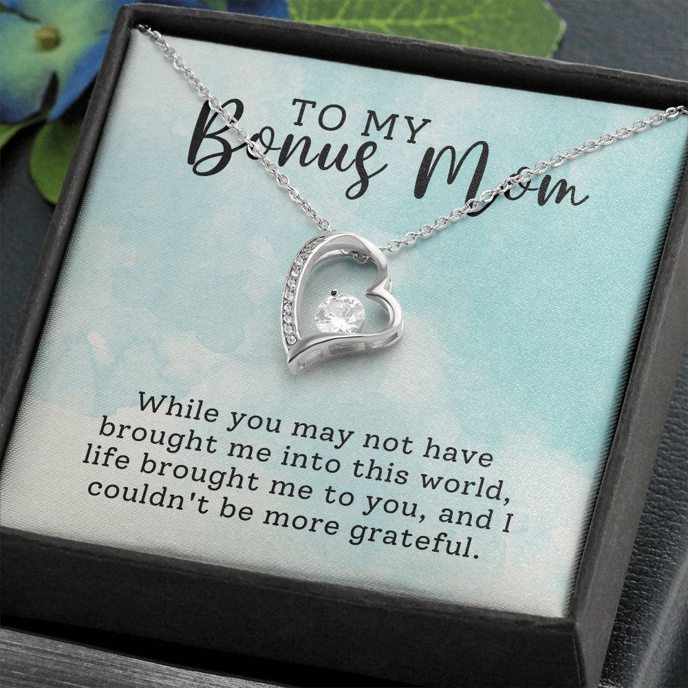 To My Bonus Mom Forever Love Necklace