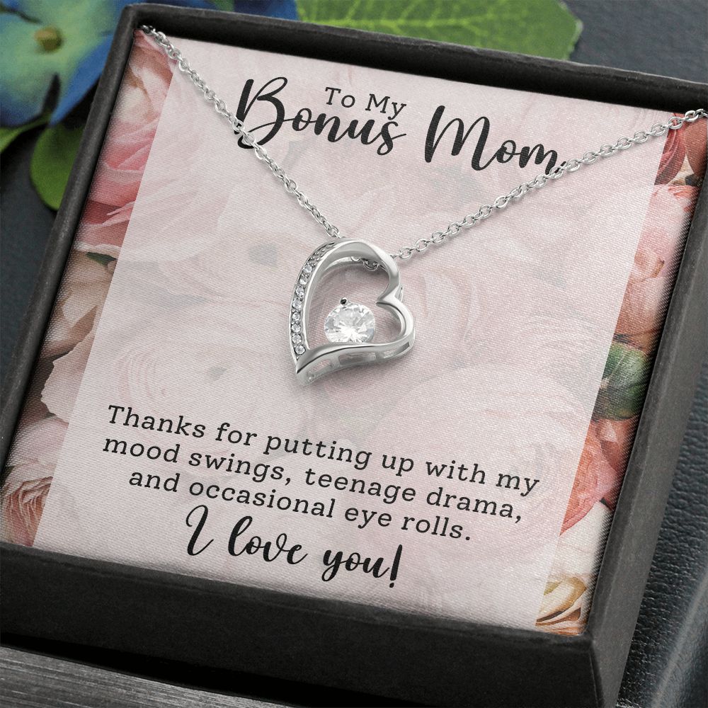 To My Bonus Mom Forever Love Necklace