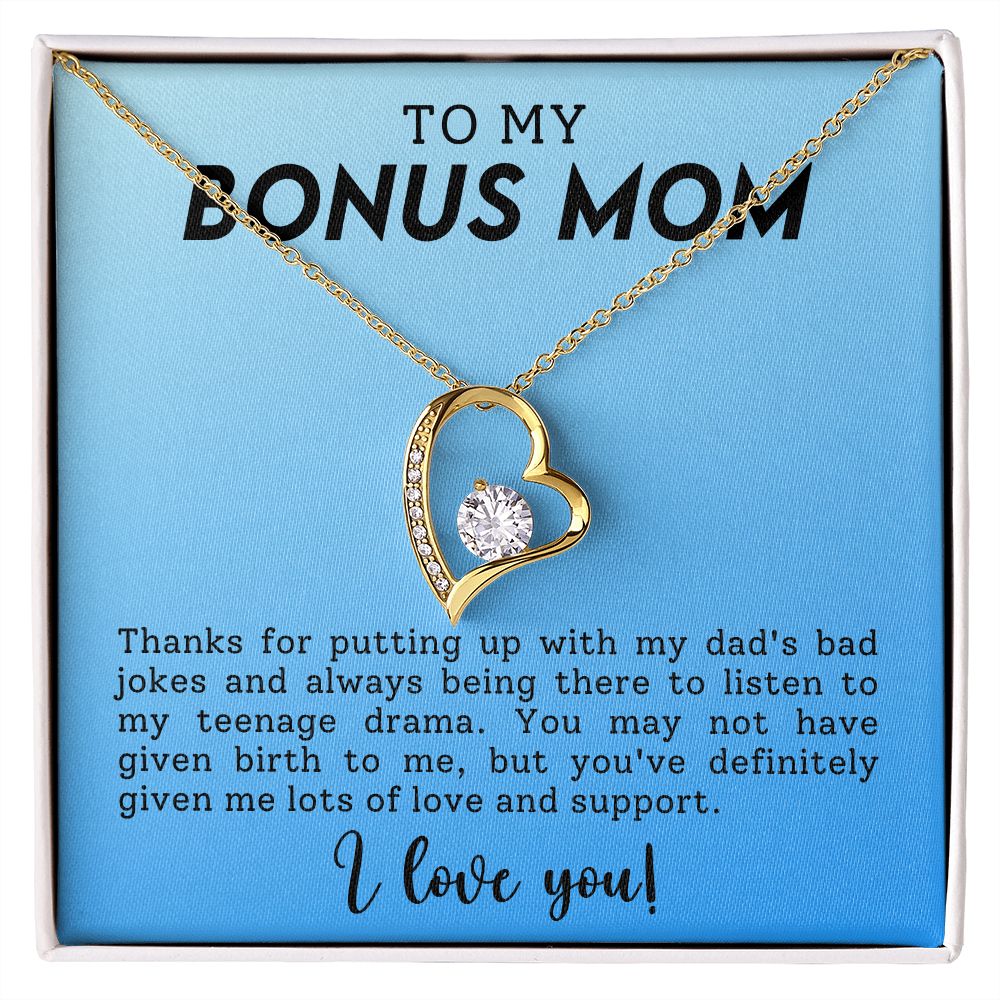 To My Bonus Mom Forever Love Necklace