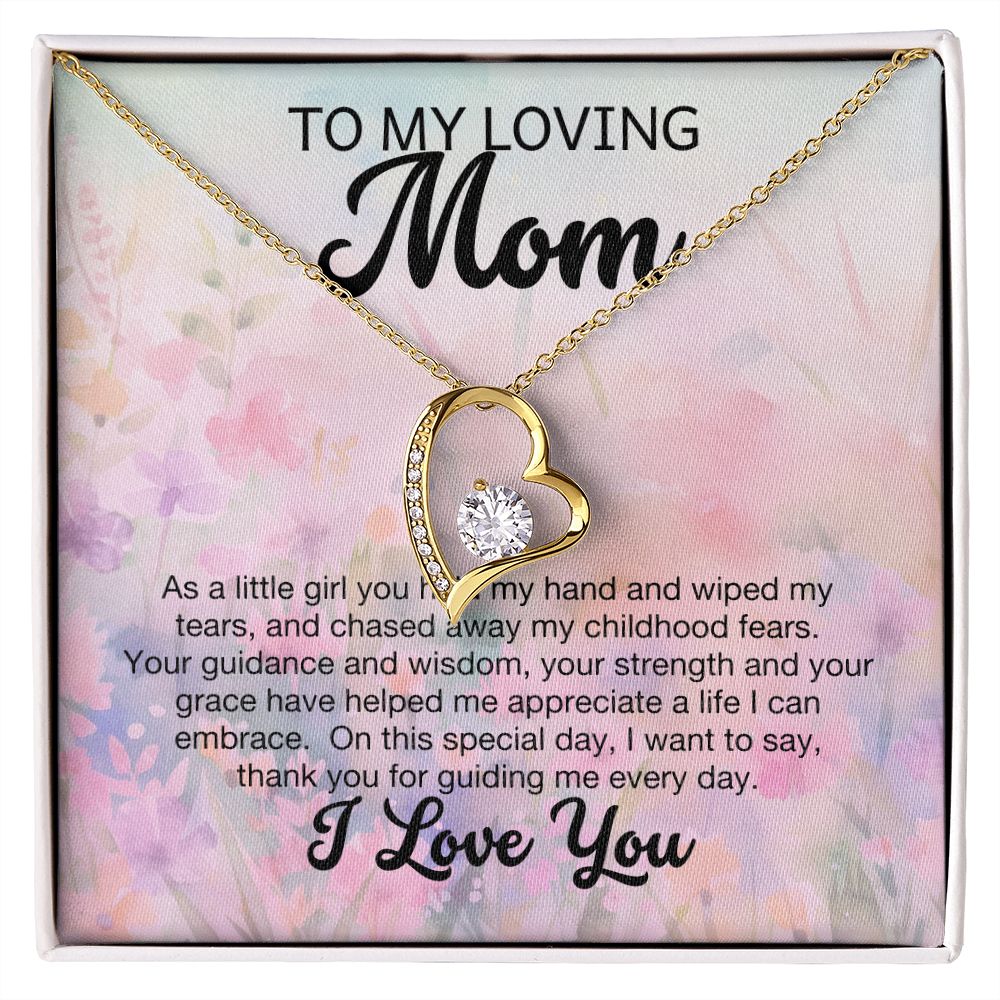 To My Loving Mom Forever Love Necklace