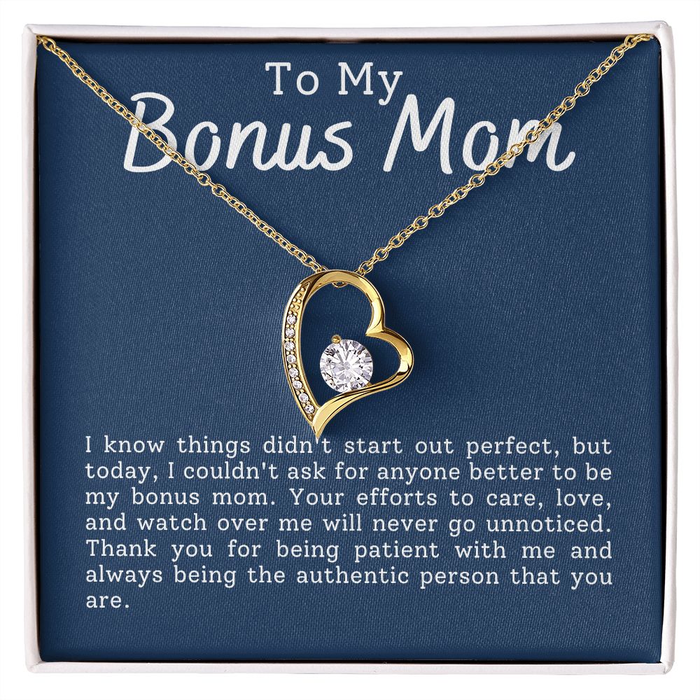 To My Bonus Mom Forever Love Necklace