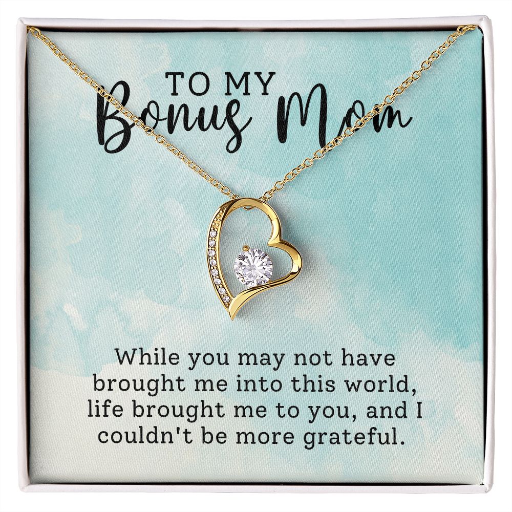 To My Bonus Mom Forever Love Necklace