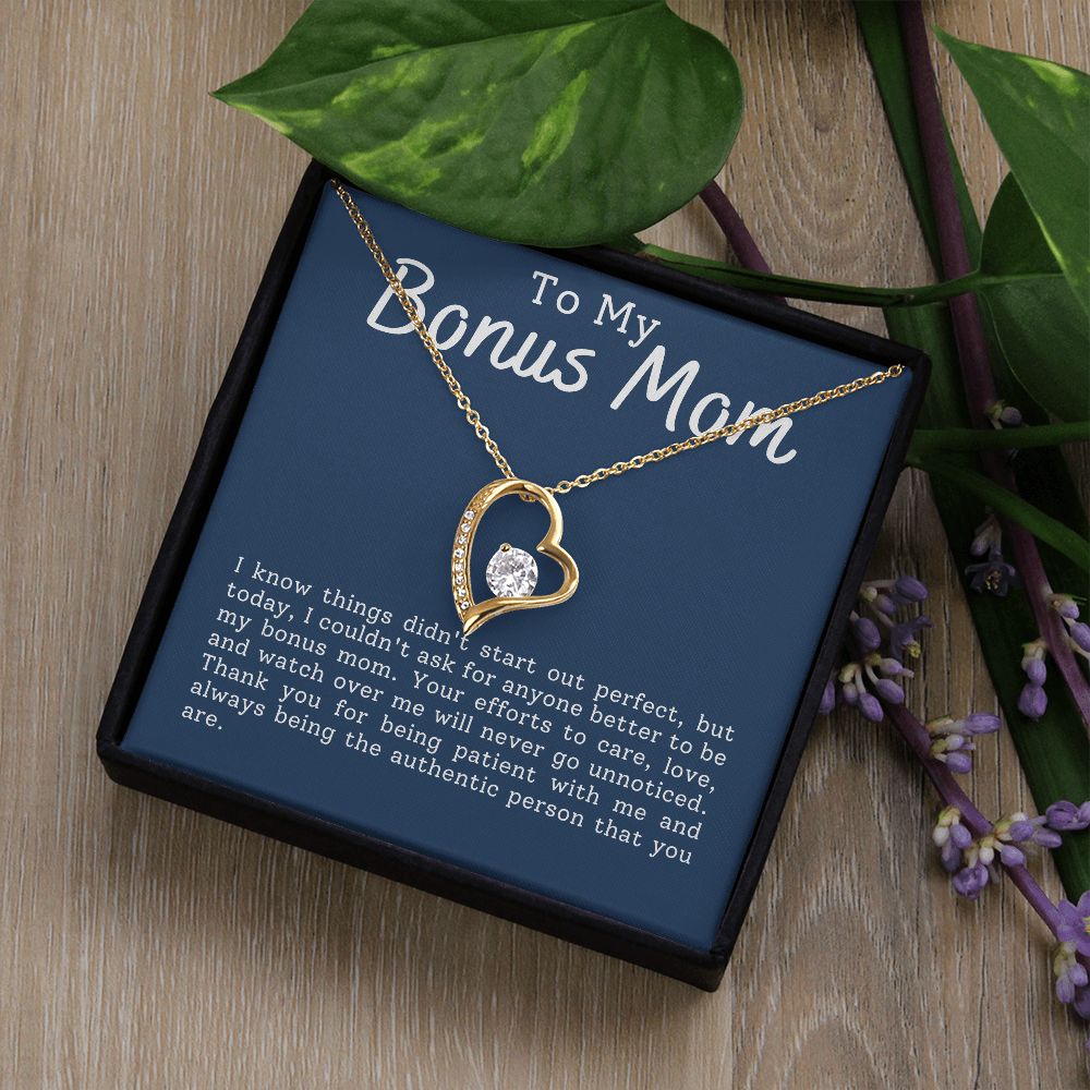 To My Bonus Mom Forever Love Necklace