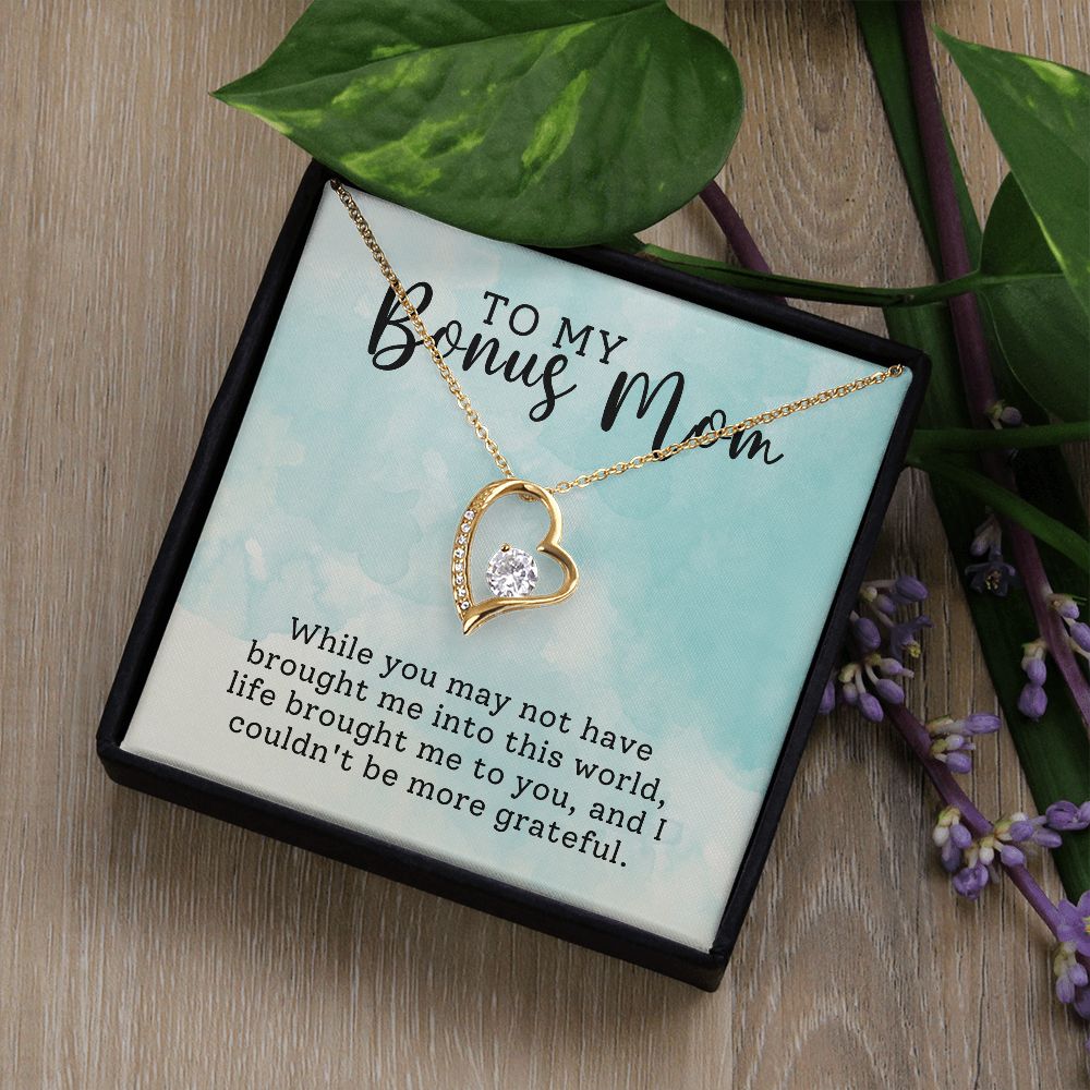 To My Bonus Mom Forever Love Necklace