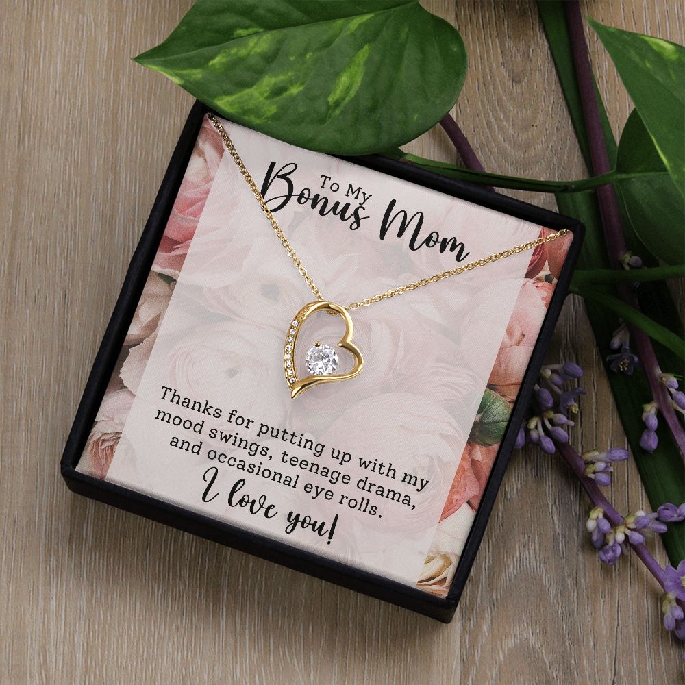 To My Bonus Mom Forever Love Necklace