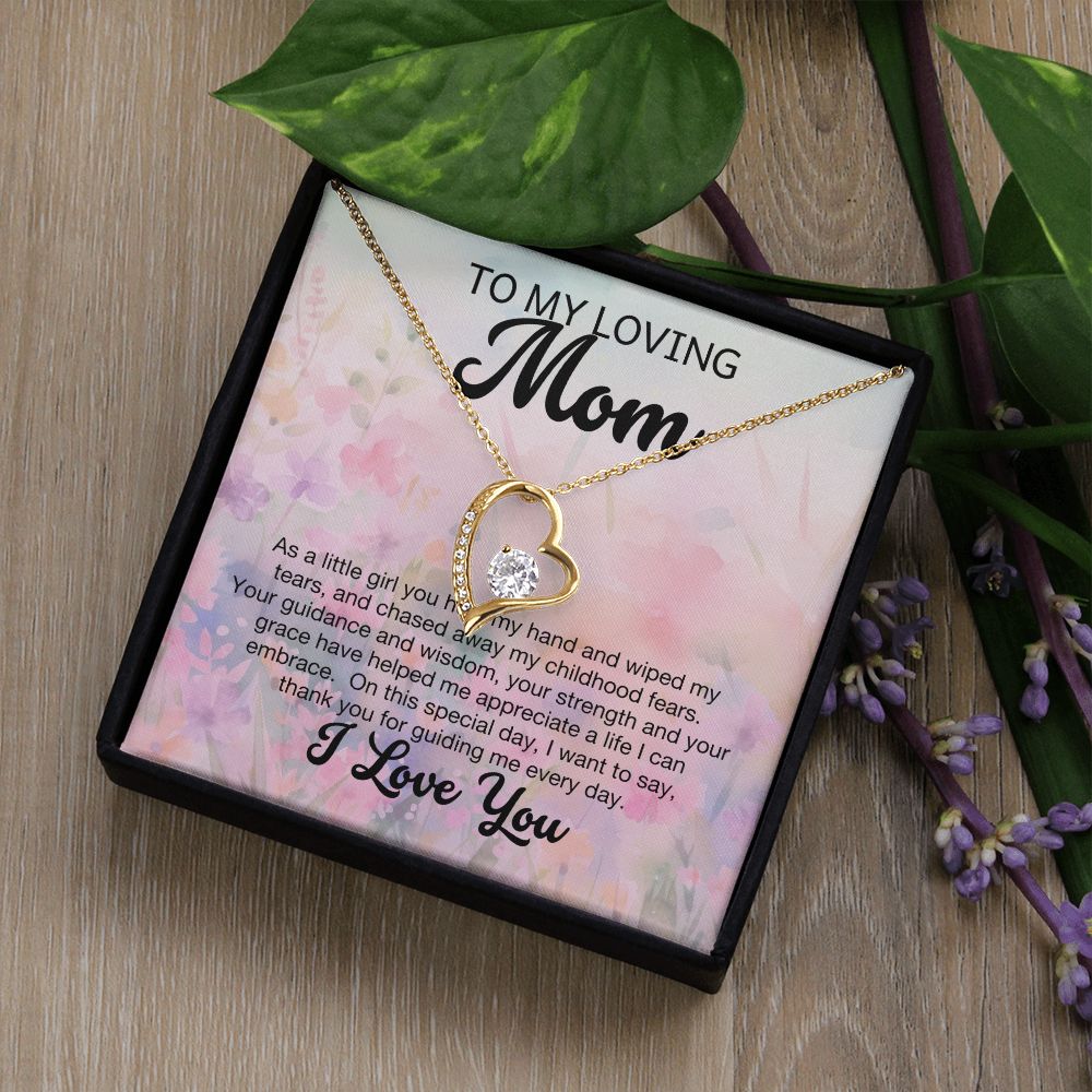 To My Loving Mom Forever Love Necklace