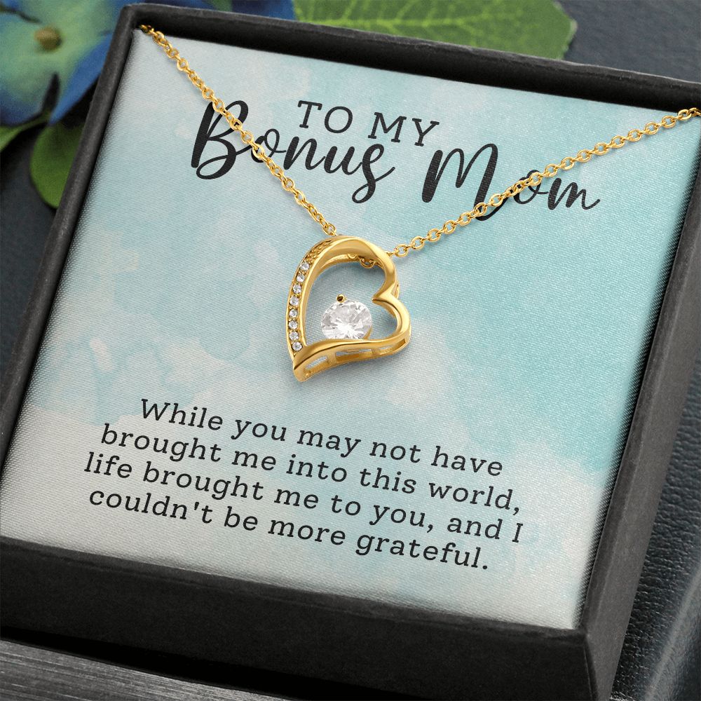 To My Bonus Mom Forever Love Necklace
