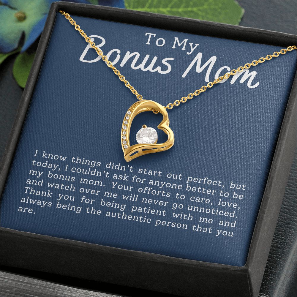 To My Bonus Mom Forever Love Necklace