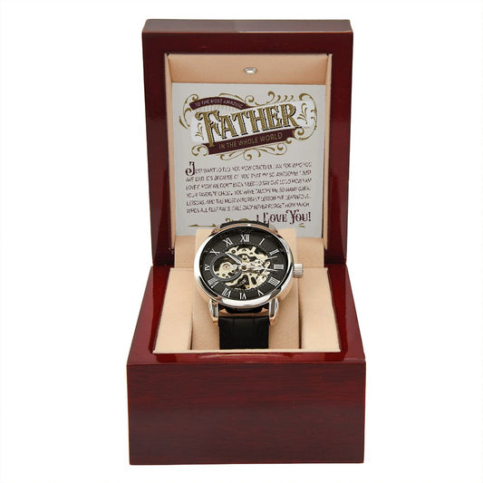 Vintage Funny Father Openwork Watch