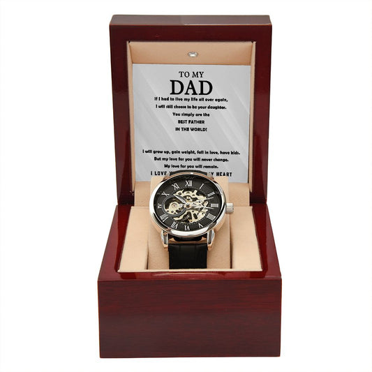 To My Dad Openwork Watch