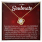 To My Soulmate Love Knot Necklace w/Red Snowflakes