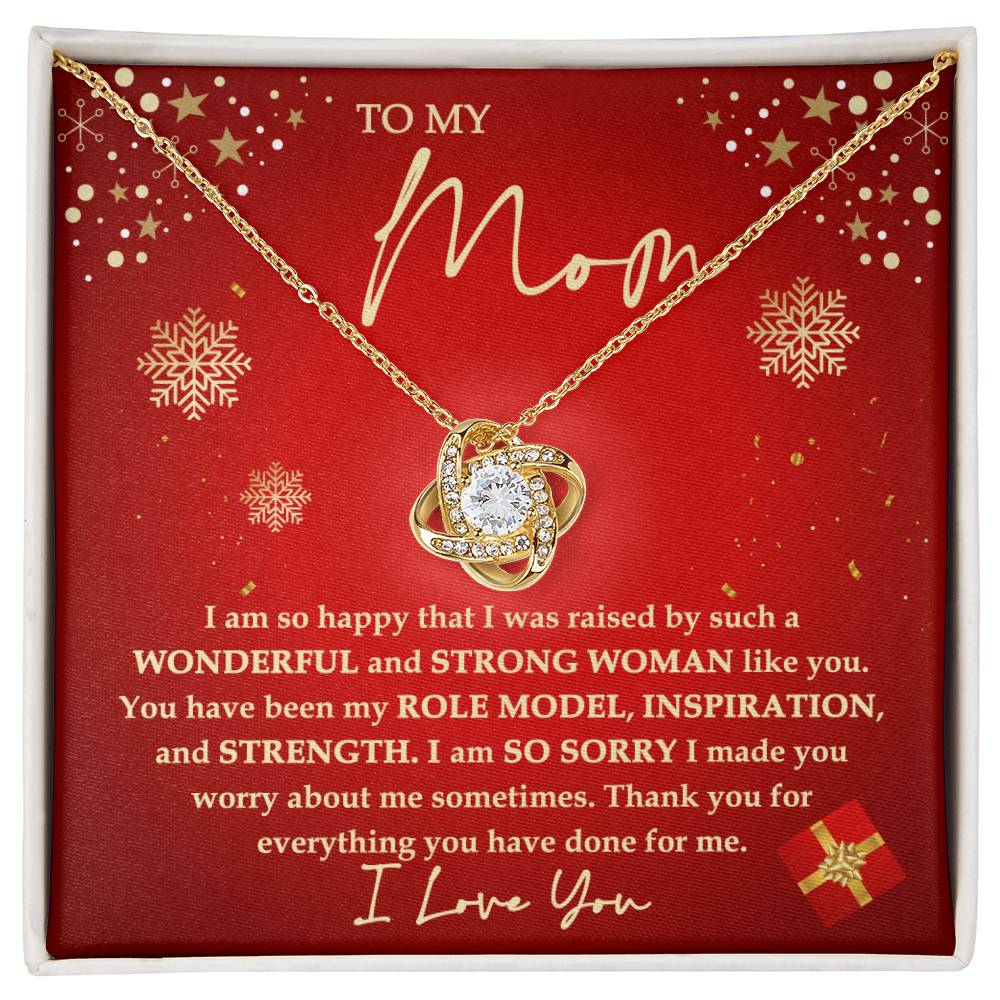 To My Mom Love Knot Necklace