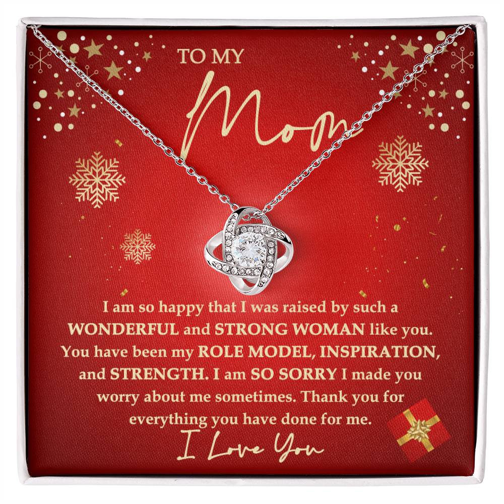 To My Mom Love Knot Necklace