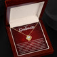 To My Soulmate Love Knot Necklace w/Red Snowflakes