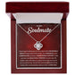 To My Soulmate Love Knot Necklace w/Red Snowflakes