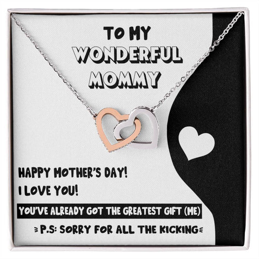 To My Wonderful Mommy Interlocking Hearts