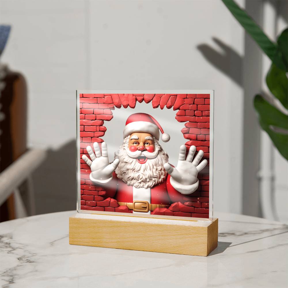 Christmas 3D Santa Clause Acrylic Plaque