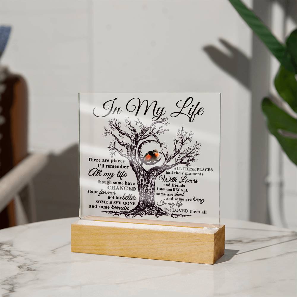 In My Life Acrylic Plaque