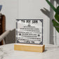 To My Son Acrylic Plaque with Snowflakes