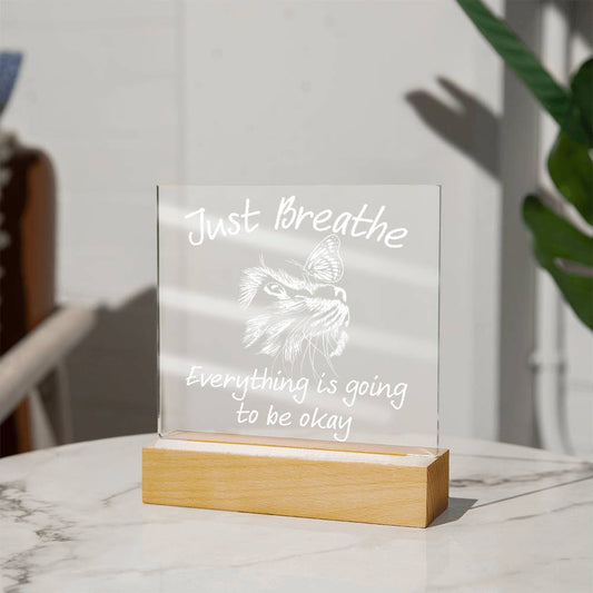 Just Breathe Acrylic Plaque