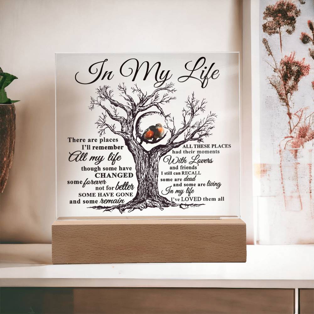 In My Life Acrylic Plaque