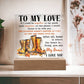 To My Love Fall-themed Acrylic Plaque